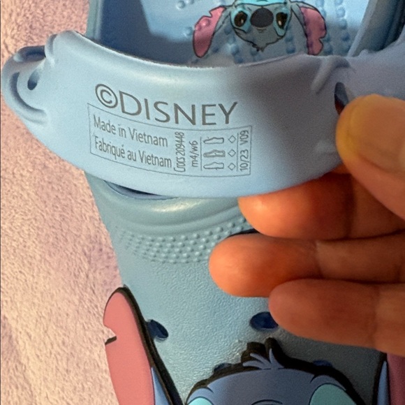 CROCS Kids Blue Stitch Slippers - Picture 2 of 7